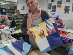 Taschen aus LKW Planen des Fotokünster Guido Klumpe